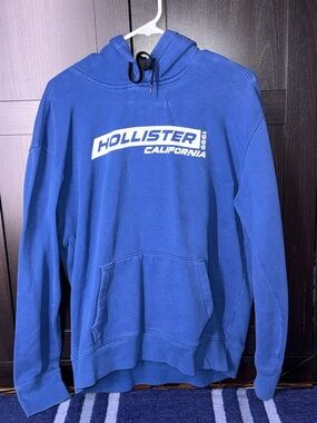 Hollister Royal Blue Logo Pullover Hoodie